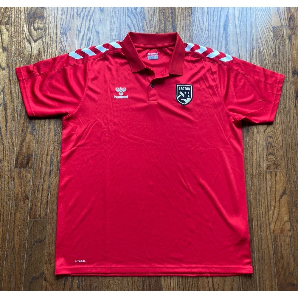 Birmingham Legion FC Hummel Soccer Jersey Mens Size XL Red Polo Shirt